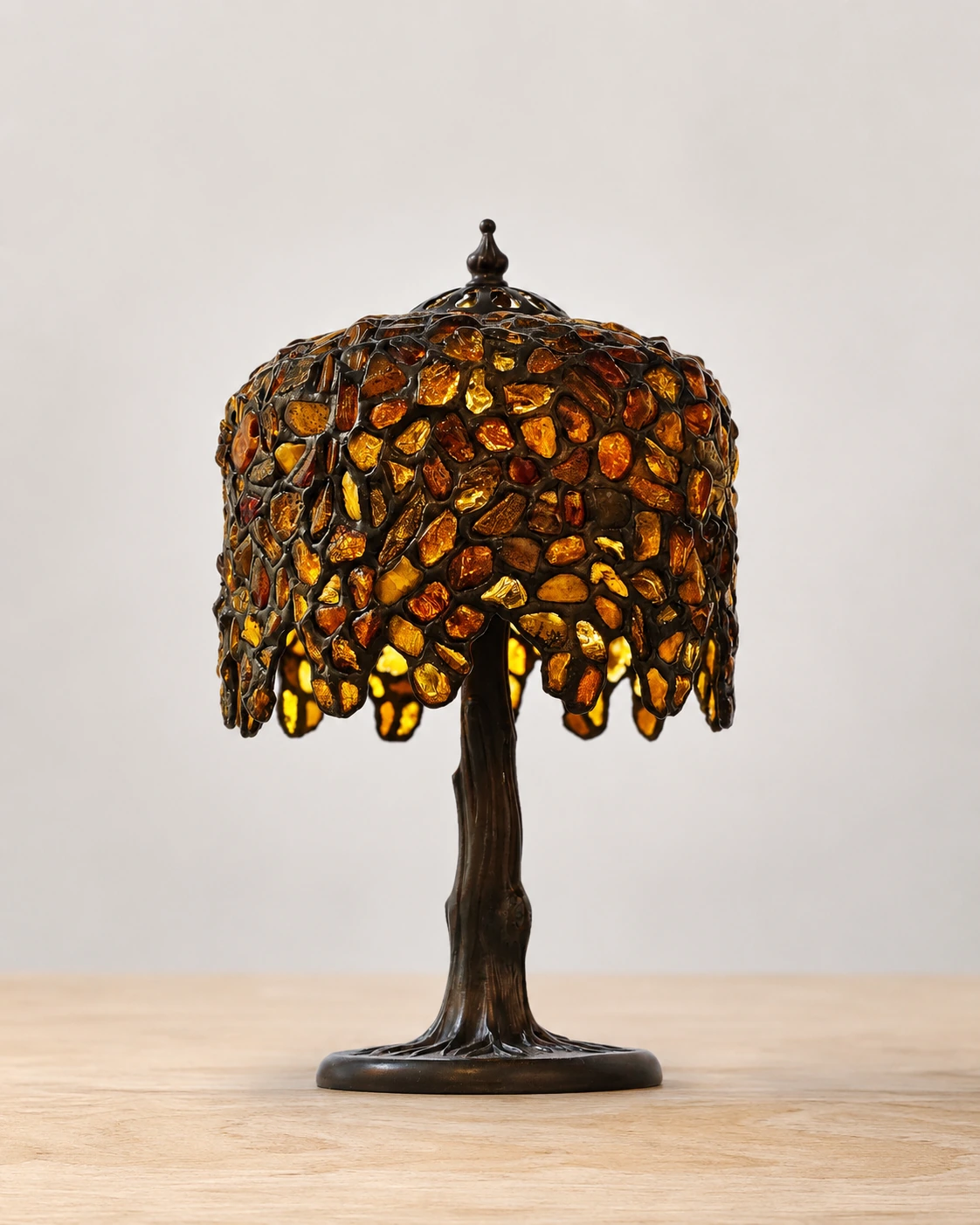 Handmade Baltic amber lamp